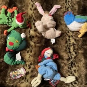 Vintage Meanies 5 Plush Beanies ‘97 Collection Road Kill